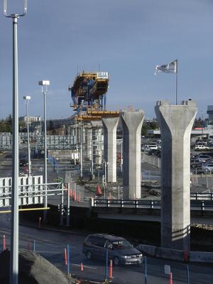 Canada Line under construction at Vancouver International Airport