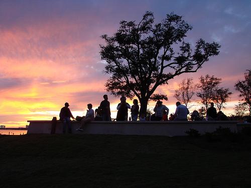 Sunset at Fort Maurepas Park on the Grand Opening.