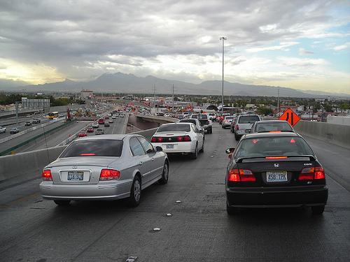 (photo of traffic jam, Las Vegas)