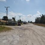 Conditions prior to the start of the project. The gravel road is actually within an FEC right of way. 