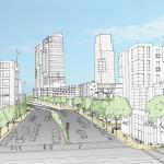 Rendering of lower east side Manhattan revitalization plan.