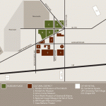 Locator map for 11-acre Museum Place mixed-use development in Fort Worth&#039;s Cultural District.