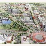Overall rendering of 11-acre Museum Place mixed-use development in Fort Worth&#039;s Cultural District