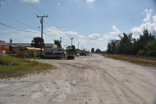 Conditions prior to the start of the project. The gravel road is actually within an FEC right of way. 