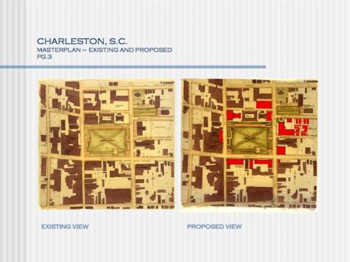 This project was the visualization used as a means of restoring the historic integrity of a 10 acre green square in one of the U.S.'s great traditional cities. By tightening the urban fabric of the streets along and behind the square, and filling in vital gaps with a mix of retail, civic, office, residential and hotel buildings, the project demonstrated how the square could regain a sense of coherency and definition, and how the traditional urban grain of the surrounding streets could be restored.