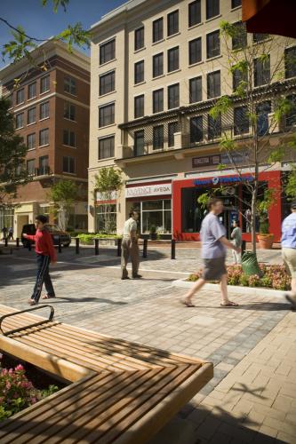 This project transformed 12.5 acres of aging strip retail into a vibrant mixed-use setting and community focal point. The new town center now has a WiGi-enabled urban park, national and locally based shops and restaurants, a new county library, a cultural art center and 644 condos and apartments.