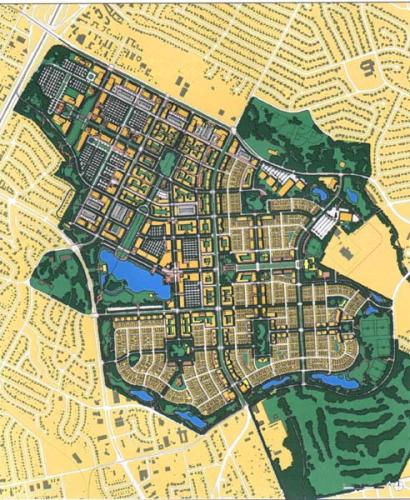 This plan calls for redevelopment of a major metropolitan passenger airport and provides an infill antidote to suburban sprawl. Austin’s city-owned site will be transformed into a mixed-use district that exemplifies a community’s goals for smart growth and sustainable development.