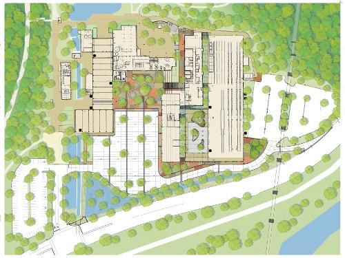 Site plan for the Evergreen Brick Works