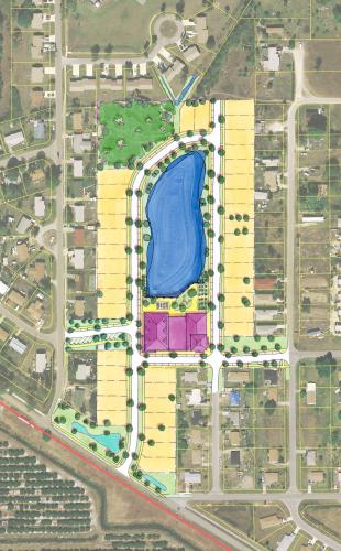 Illistrative master plan for the Carter Park Development in Indiantown, Florida.