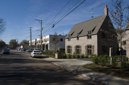 In creating a catalytic mixed-use development in the Old Cloverdale neighborhood of Montgomery, the developer paid careful attention to the scale of the mixed use component in relation to the neighborhood homes.