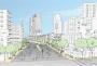 Rendering of lower east side Manhattan revitalization plan.